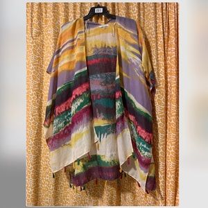 Oversized Colorful Cover Up Shawl Kadotte Wrap